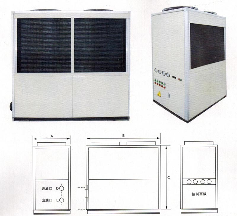 LYD500-1200油冷機(jī)的外形尺寸圖